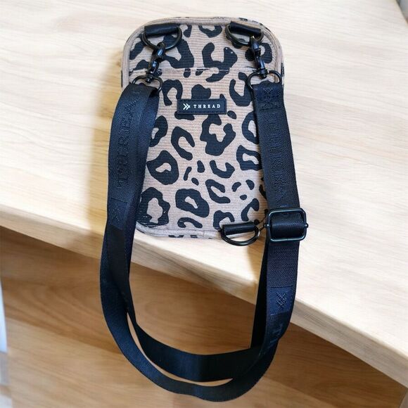 Leopard Print Crossbody Bag - Black and Tan - Picture 3 of 13